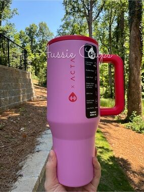 Strawberry 40 oz ACTA x HydroJug Traveler Tumbler, BNWT, Pink with Red Accents